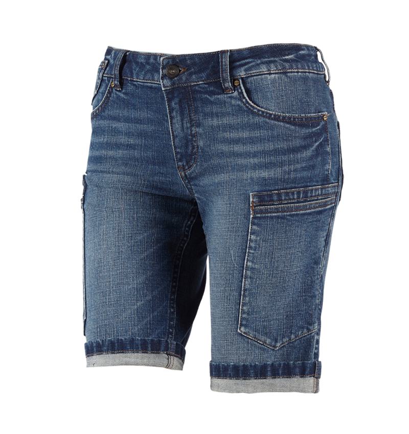 Work Trousers: e.s. 7-pocket jeans shorts, ladies' + stonewashed 2