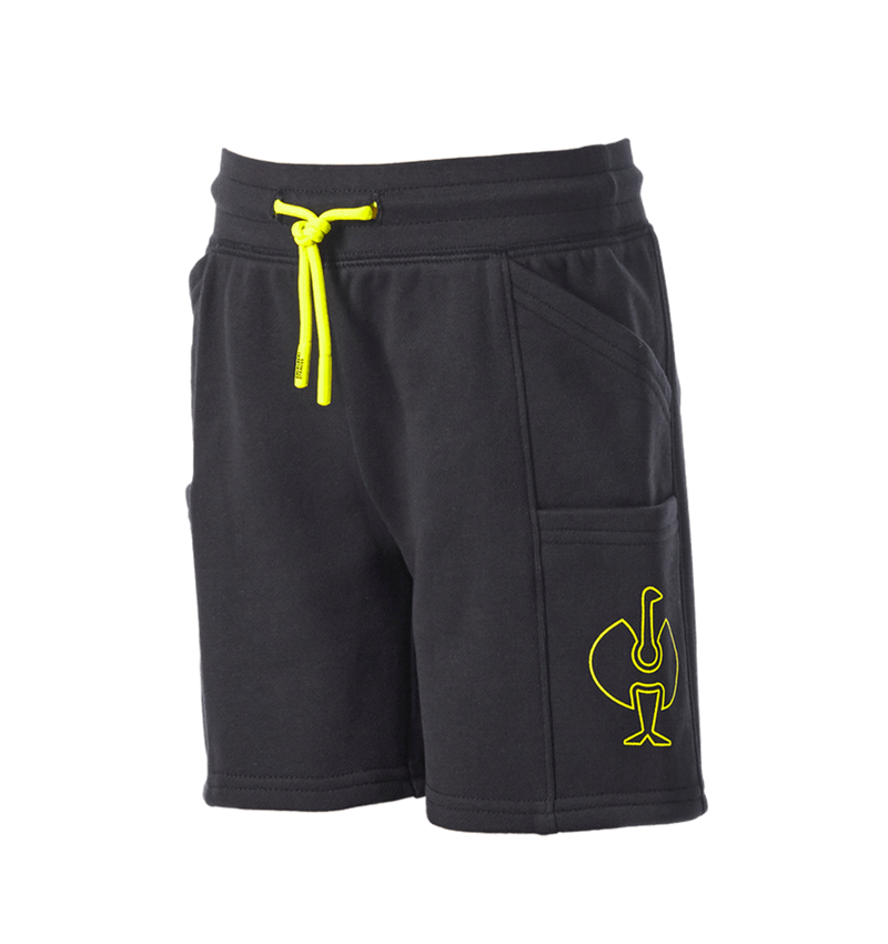 Accessories: Sweat short light e.s.trail, children's + black/acid yellow 4