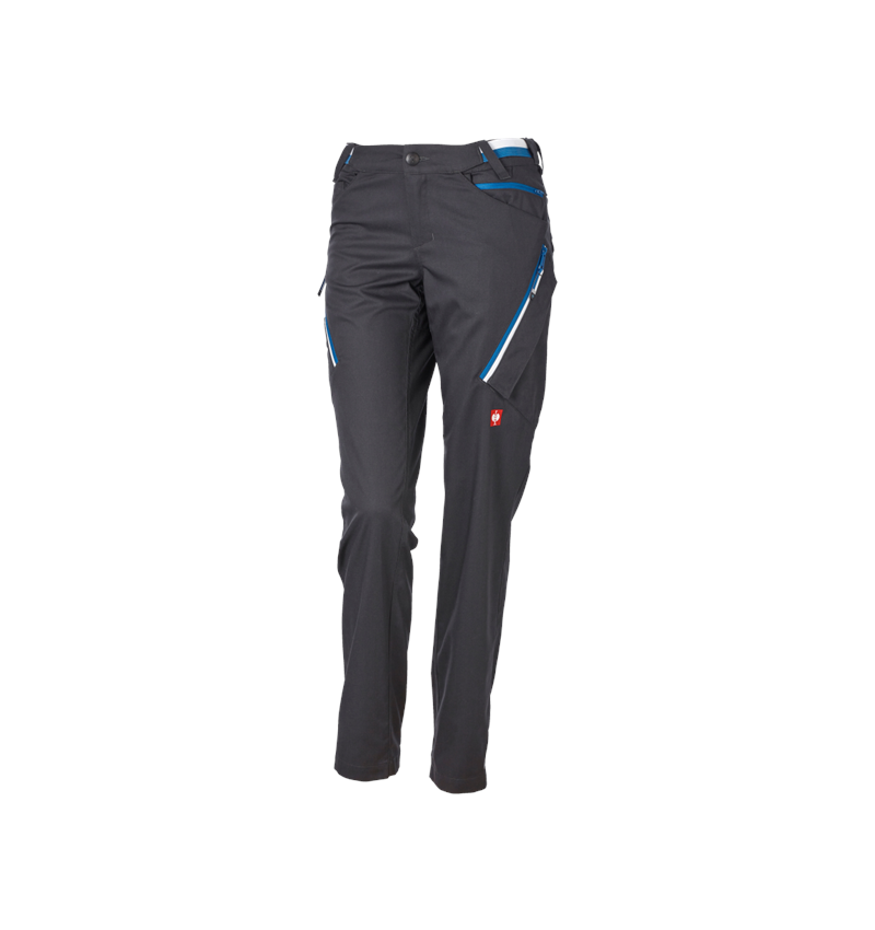 Work Trousers: Multipocket trousers e.s.ambition, ladies' + graphite/gentianblue 5