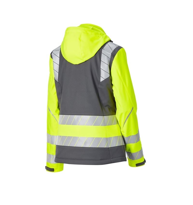 Work Jackets: High-vis winter soft. jacket e.s.motion 24/7,lad. + anthracite/high-vis yellow 4
