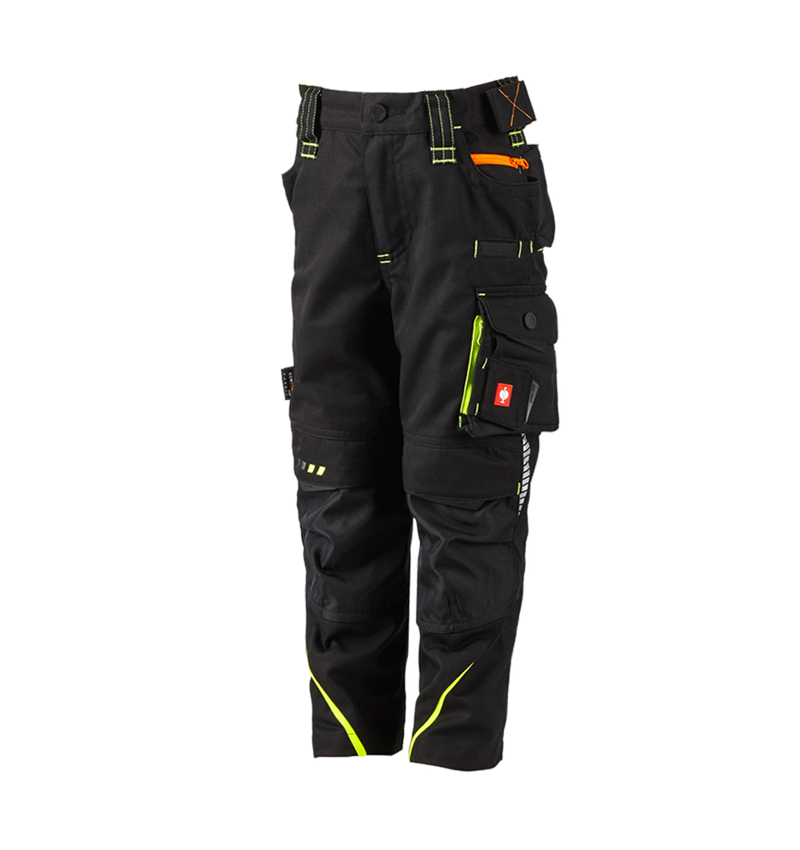 Trousers: Trousers e.s.motion 2020, children's + black/high-vis yellow/high-vis orange 5