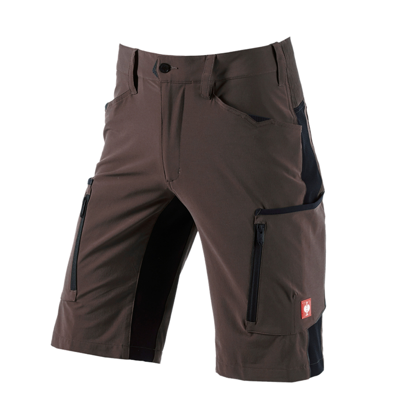 Emner: Shorts e.s.vision stretch, herrer + kastanje/sort 2