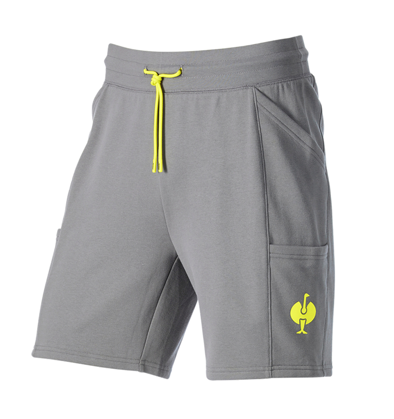 Accessories: Sweat short light e.s.trail + basaltgrey/acid yellow 3