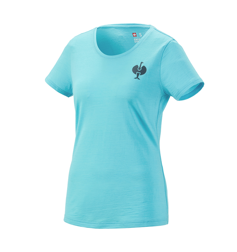 Emner: T-Shirt Merino e.s.trail, damer + lapisturkis/antracit 4