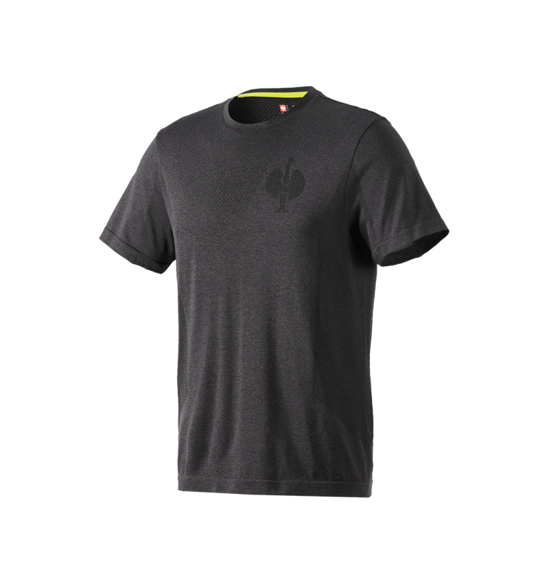 T-Shirts, Pullover & Skjorter: T-Shirt seamless e.s.trail + sort melange 3