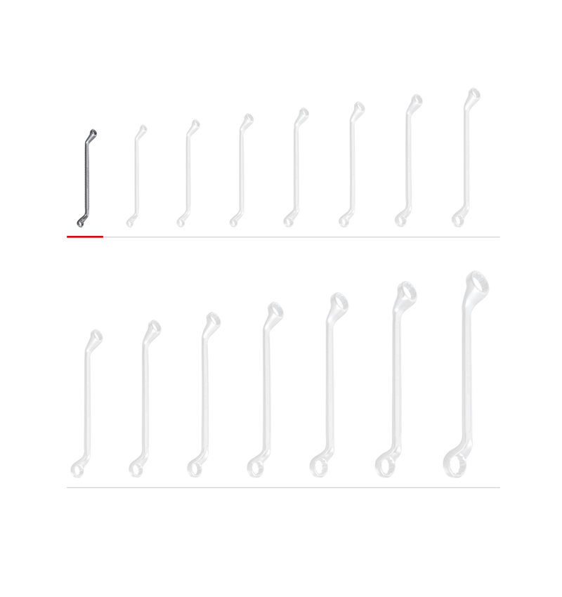 Spanner: e.s. Double ended ring spanners, sold singly