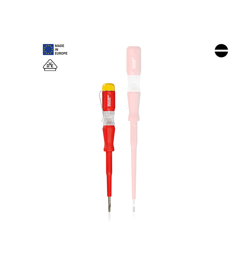 Screwdrivers: e.s. 2-C voltage tester, slotted