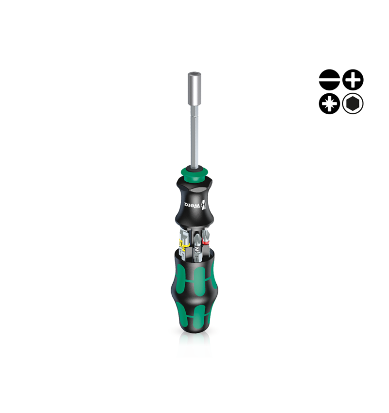 Bits: Wera Kraftform kompakt bitsæt KK28, 6 dele