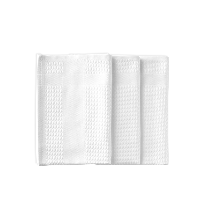 Cloths: Microfibre tea towel, pack of 3 + white