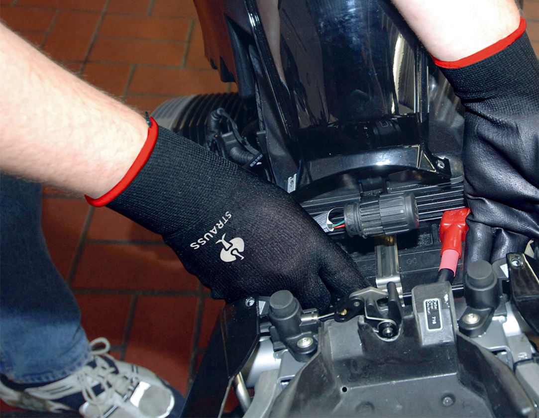 Coated: PU micro gloves + black 1