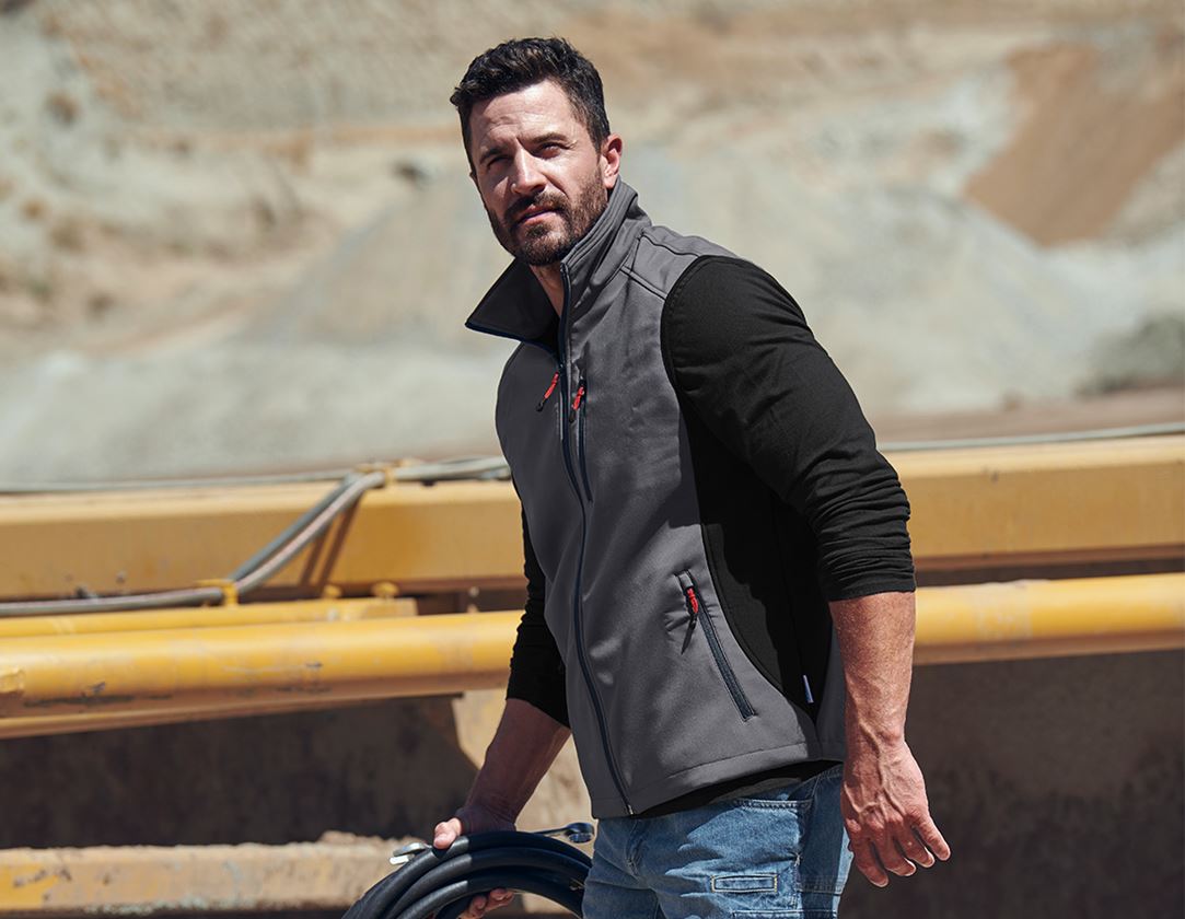Arbejdsveste: Softshellvest dryplexx® softlight + antracit/sort 1