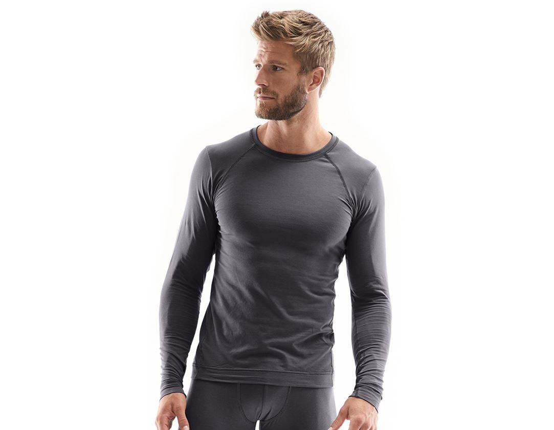 Undertøj | Termotøj: e.s. cotton stretch longsleeve + cement