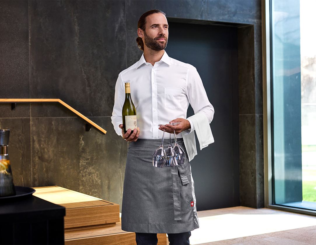Aprons: Mid-Length Apron e.s.fusion, men's + cement melange 2
