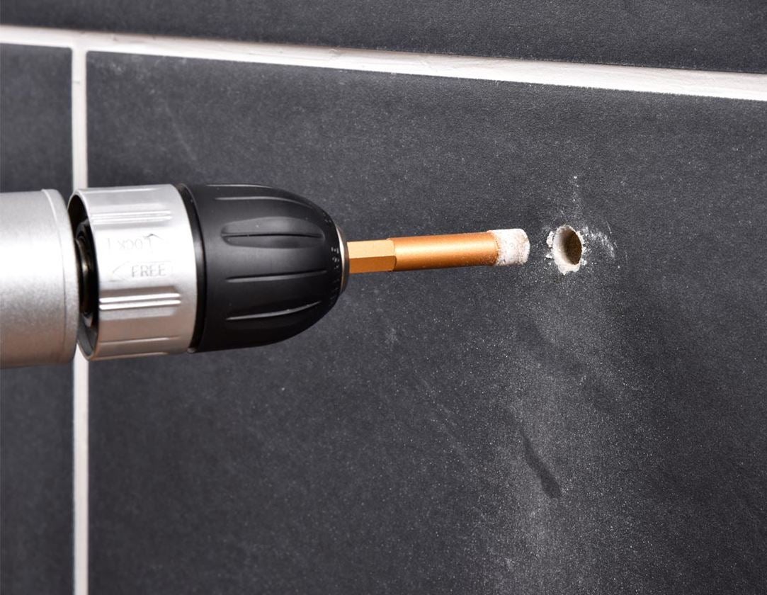 Drills: e.s. Diamond tile drill set, hex shaft 6