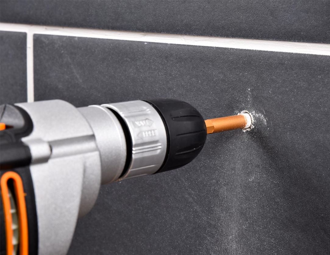 Drills: e.s. Diamond tile drill set, hex shaft 5