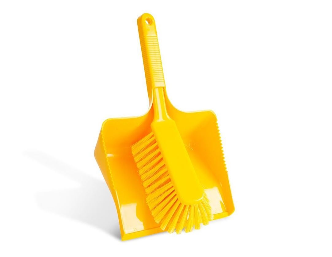 Brooms | Brushes | Scrubbers: Pan and Brush Set + yellow