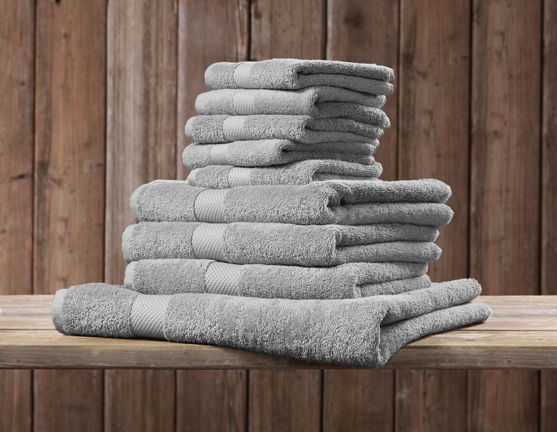 Cloths: Terry cloth towel Premium pack of 3 + lightgrey