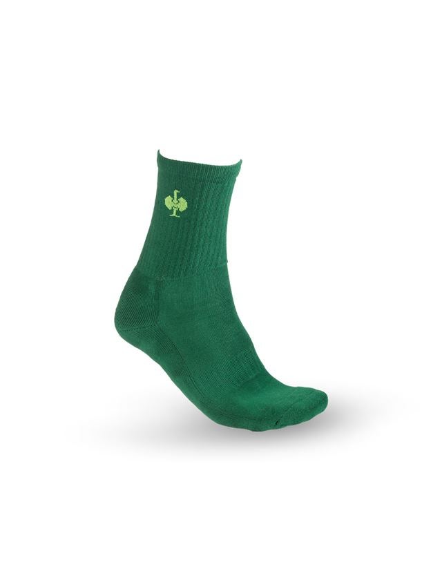 Sokker | Strømper: e.s. allroundsokker Classic light/high,pakke med 3 + grøn/havgrøn