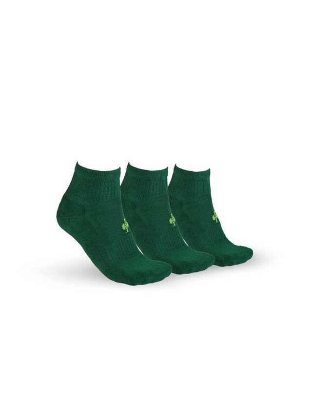 Socks: e.s. Allround socks Classic light/mid,pack of 3 + green/seagreen