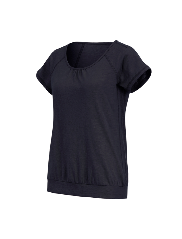 Topics: e.s. T-shirt cotton slub, ladies' + navy
