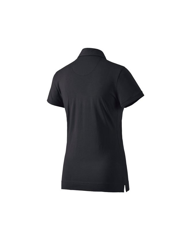 T-Shirts, Pullover & Skjorter: e.s. Polo-Shirt cotton stretch, damer + sort 4