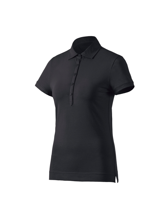 T-Shirts, Pullover & Skjorter: e.s. Polo-Shirt cotton stretch, damer + sort 3