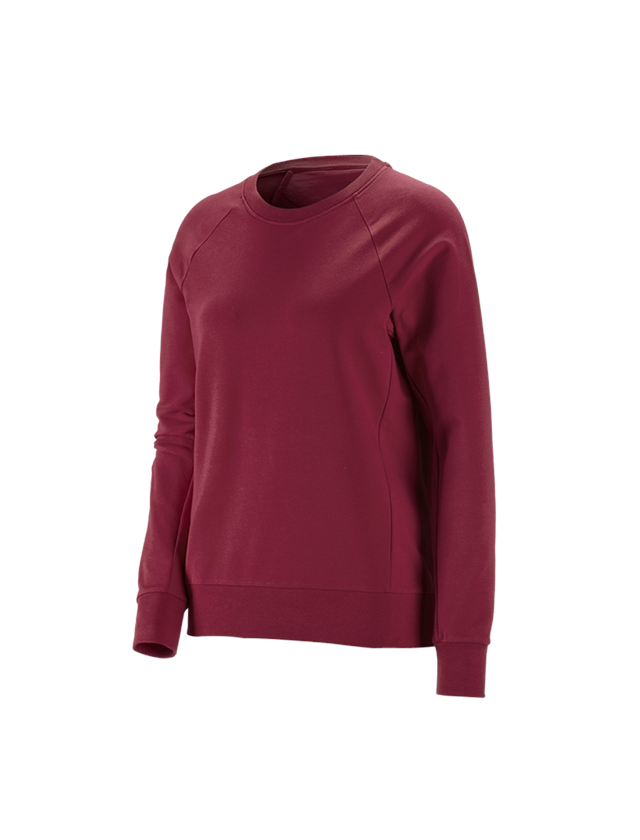 Topics: e.s. Sweatshirt cotton stretch, ladies' + bordeaux 1