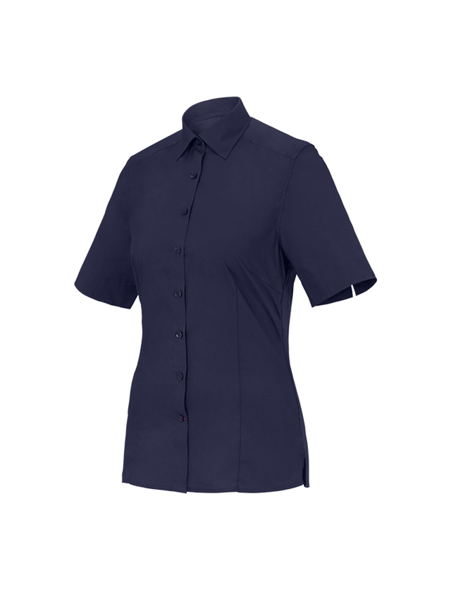 Topics: Business blouse e.s.comfort, short sleeved + navy