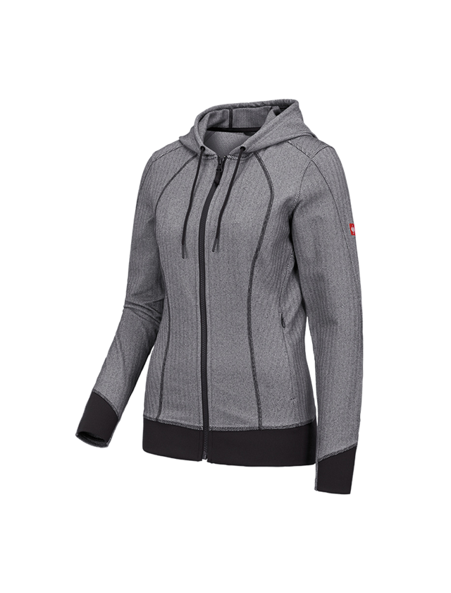 T-Shirts, Pullover & Skjorter: e.s. funktionshættejakke herringbone, damer + sort