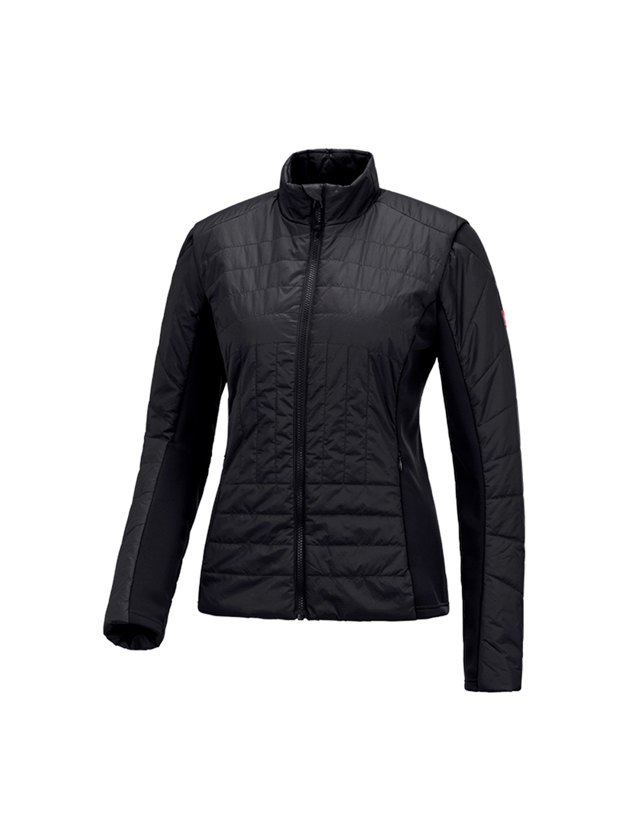 Work Jackets: e.s. Function quilted jacket thermo stretch,ladies + black 2
