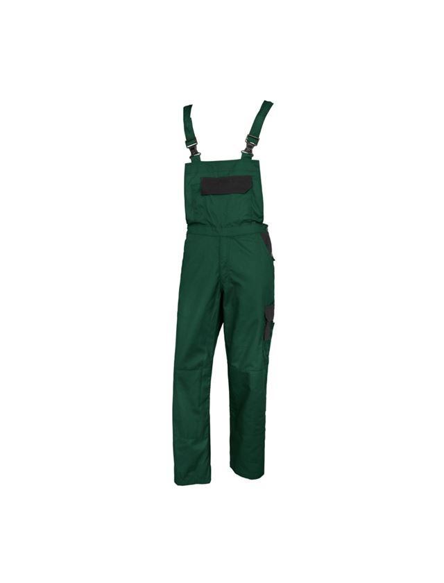 Work Trousers: STONEKIT Bib & Brace Odense + green/black