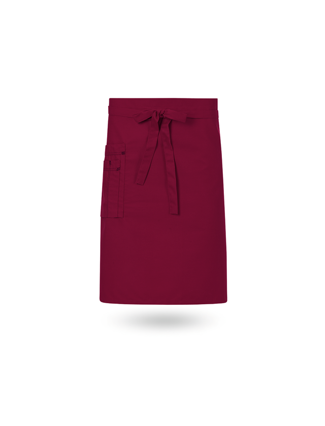 Aprons: Mid-Length Apron + bordeaux/black