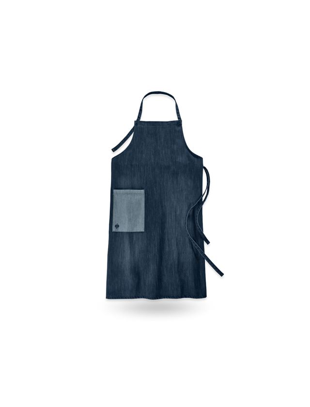 Aprons: e.s. Bib Apron denim, long + mediumwashed