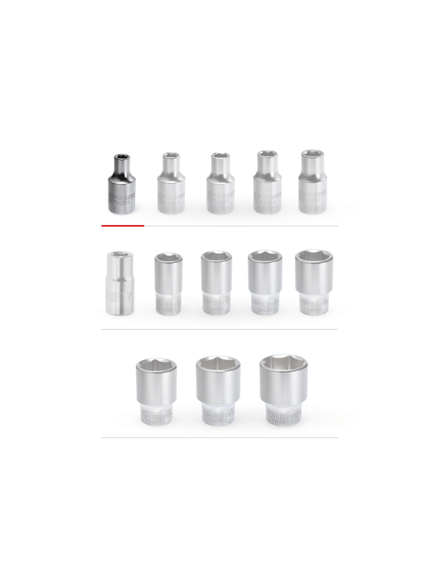 Topnøgle: e.s. topnøglesæt 1/4 6-kant