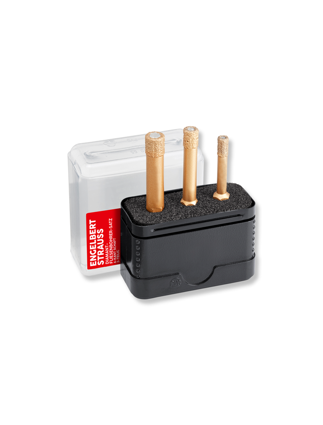 Drills: e.s. Diamond tile drill set, hex shaft