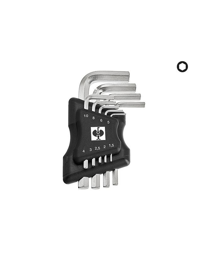 Screwdrivers: e.s. Short angled hex key set, 9-part