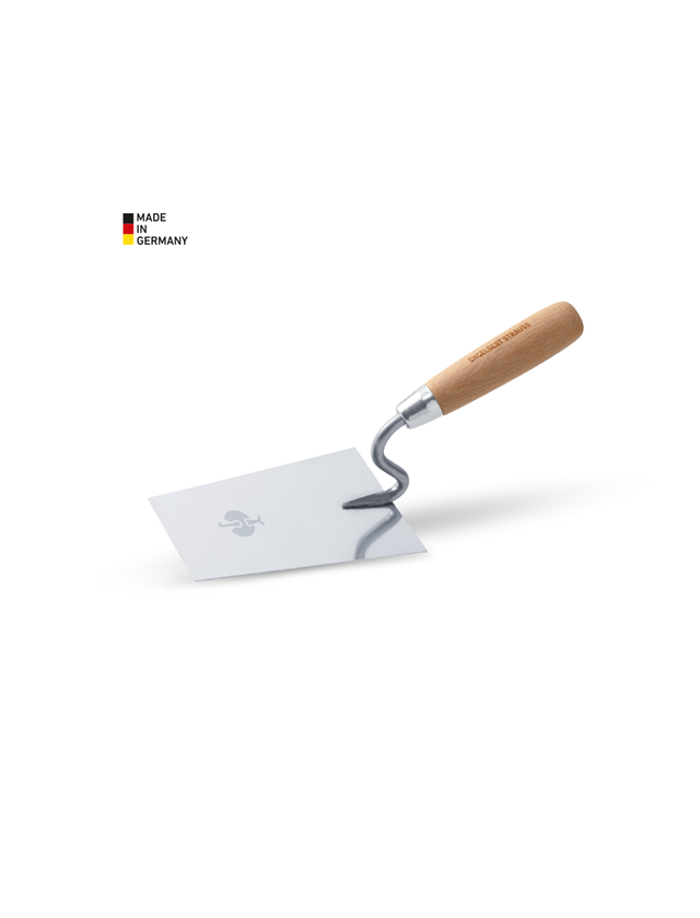 Trowels | spatulas | rubbing board: e.s. Masonry trwoel with S-neck