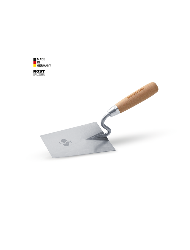 Trowels | spatulas | rubbing board: e.s. Masonry trwoel with S-neck, stainless steel