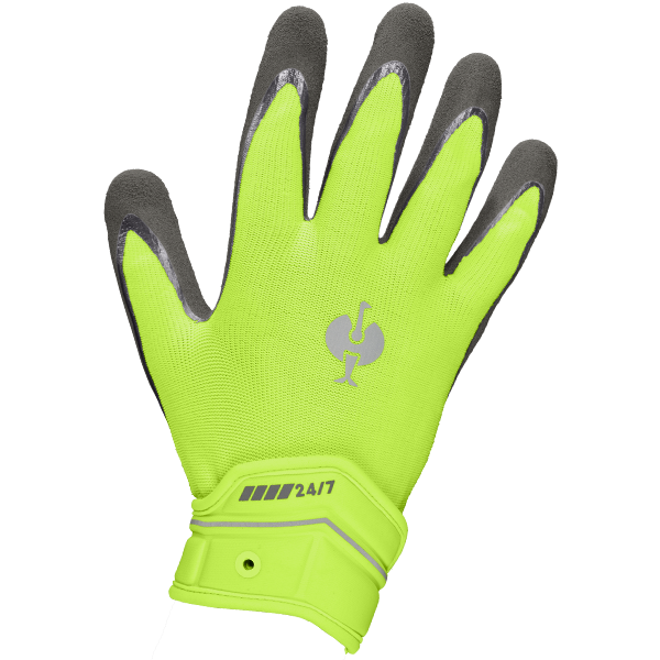 Hybrid gloves in high-vis yellow
