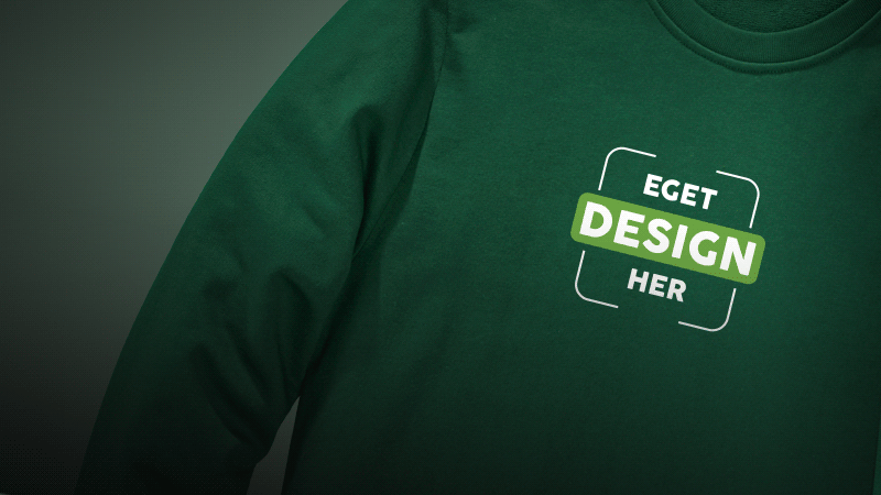 Sweatshirt med tryk- og broderiforædling