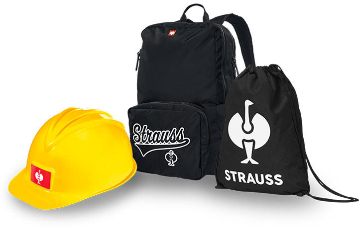 Helmets, rucksacks and gym bags for children