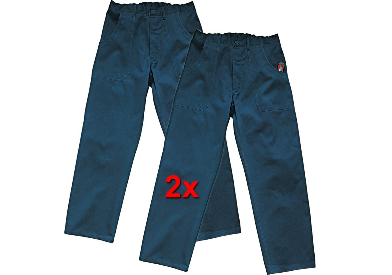 Arbeitshosen: Bundhose Basic, 2er Pack + dunkelblau
