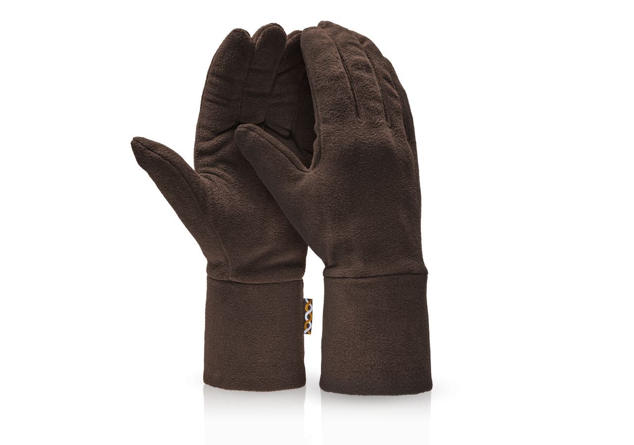 Textil: e.s. FIBERTWIN® microfleece Handschuhe + kastanie