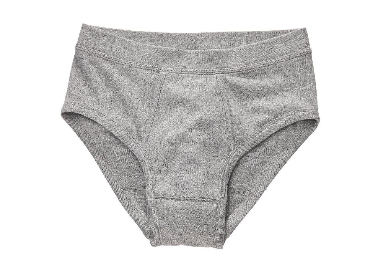 Unterwäsche | Thermokleidung: e.s. Slip Feinripp classic, 2er Pack + graumeliert