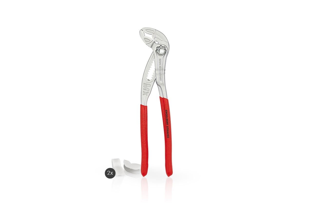 Tongs: e.s.Water pump pl. PRO with 2 pairs of padded jaws