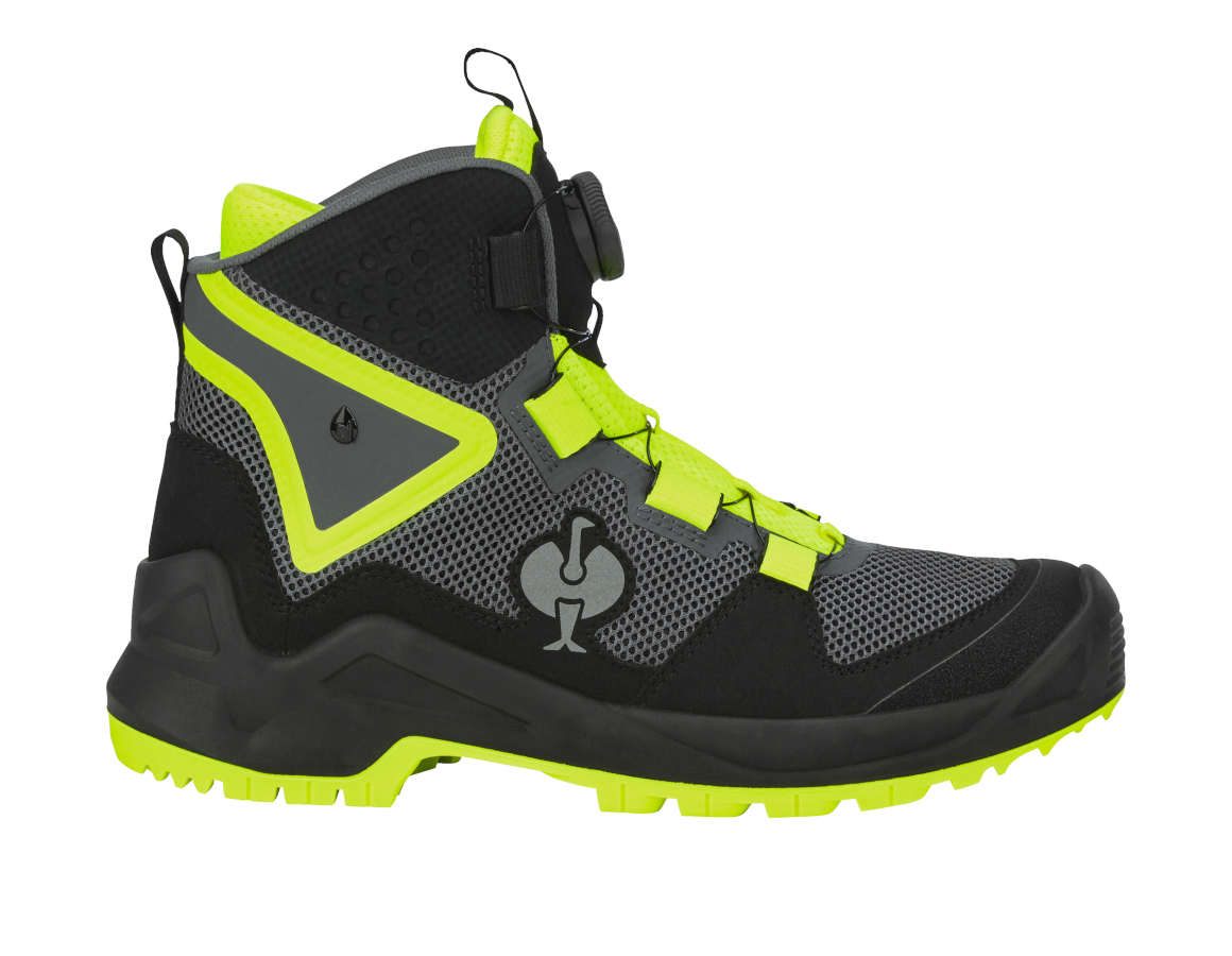O6: O6 Work boots e.s. Adelaide mid + anthracite/high-vis yellow