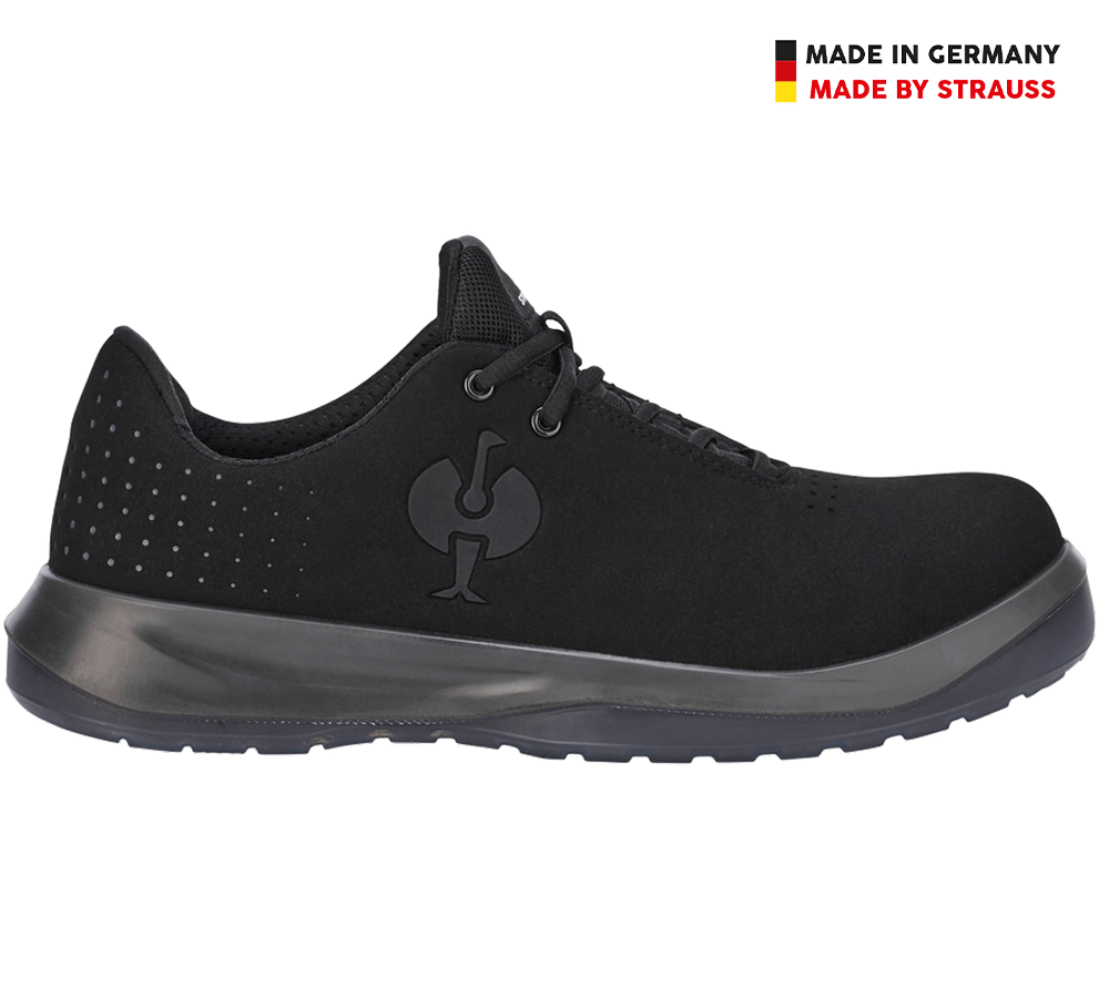 Safety Trainers: S1P Sicherheitshalbschuhe e.s. Banco low + schwarz/anthrazit