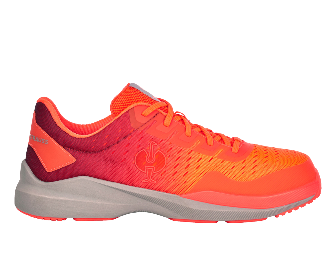 Medical | Healthcare: S1 Safety shoes e.s. Padua low + platinum/high-vis red