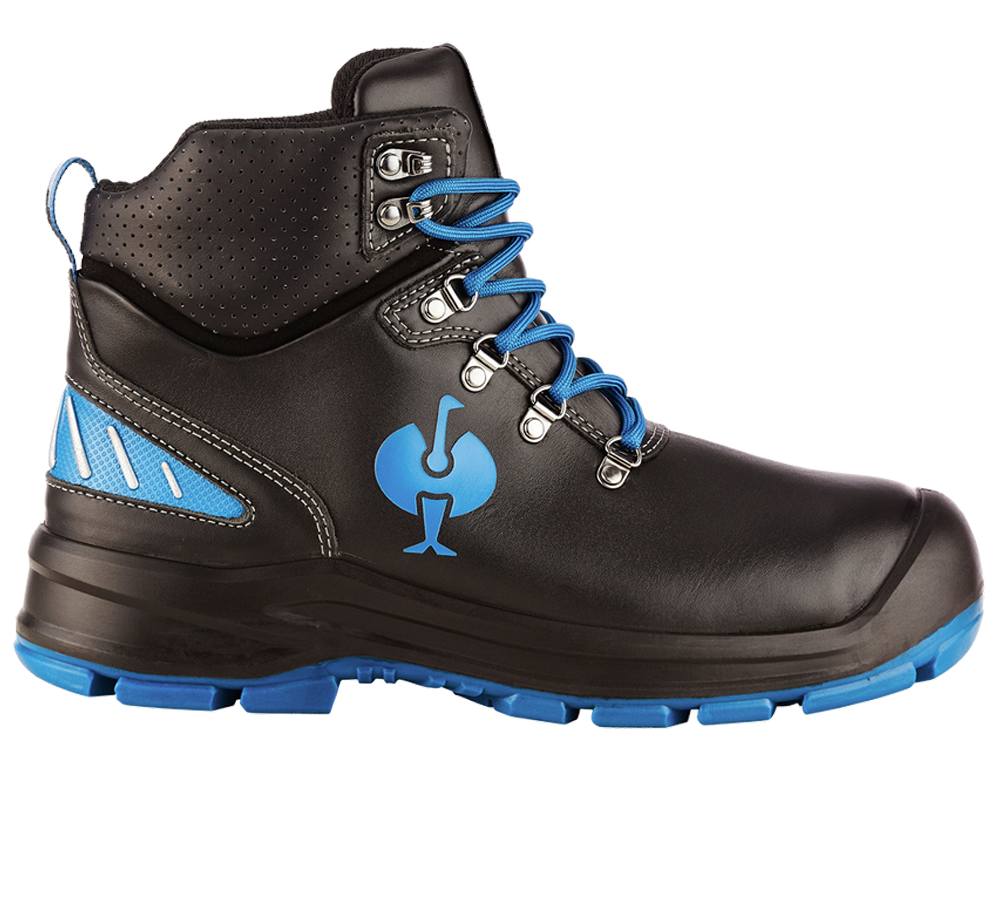 S3: S3 Sicherheitsschuhe e.s. Umbriel II mid + schwarz/enzianblau