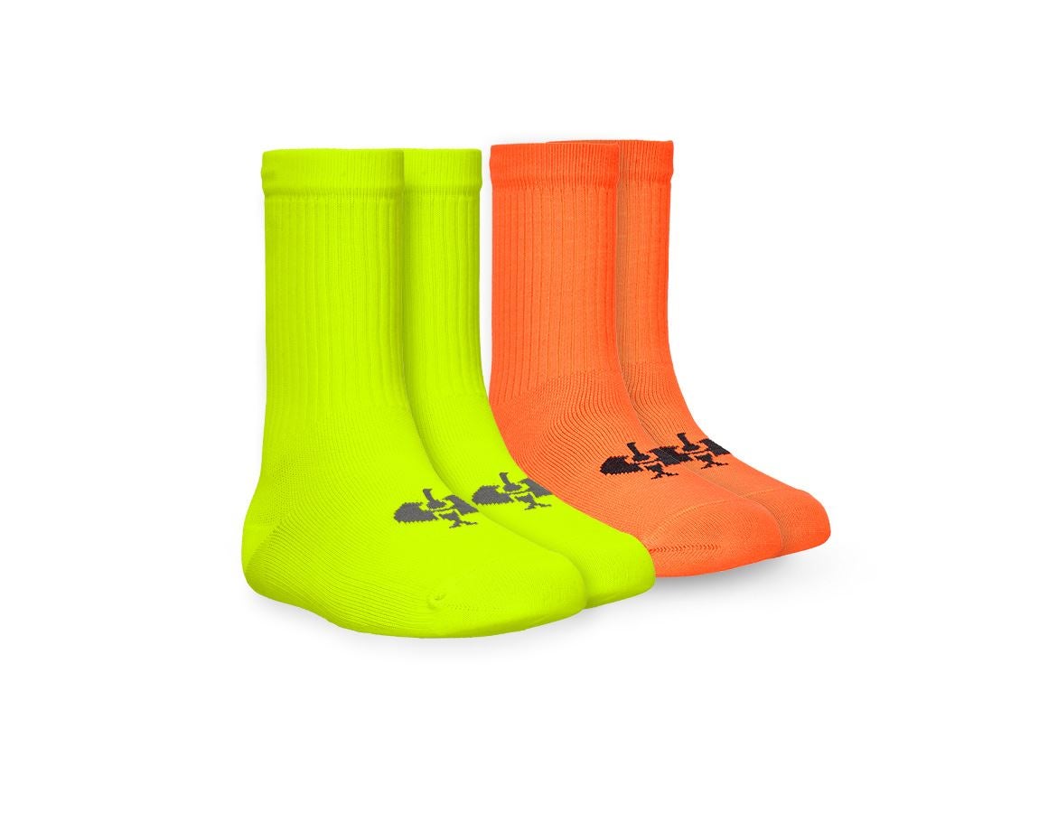 Socks: e.s. All-season socks function light/high, child. + high-vis orange+high-vis yellow